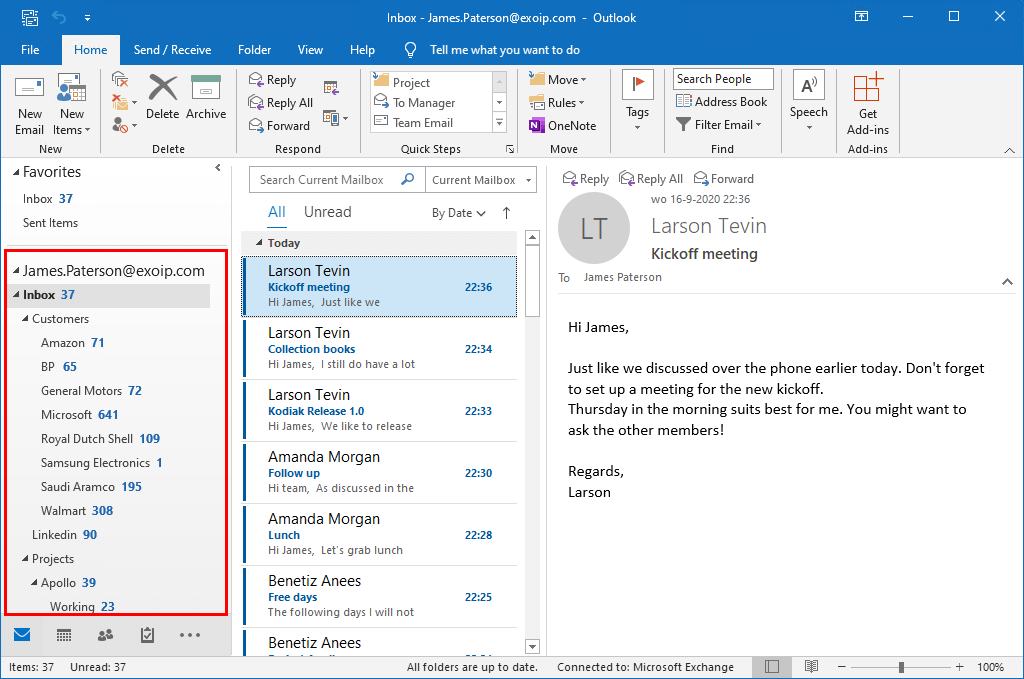 outlook for mac showing more unread messages than there are 2016